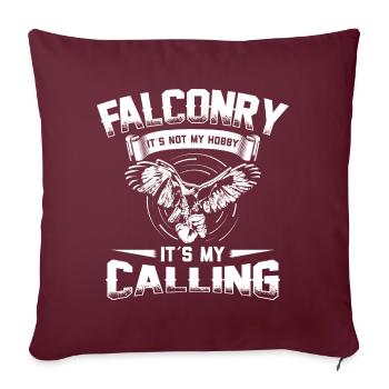 Cadeau pour fauconniers | Faucons Élevages Faucons Faucons - Housse de coussin décorative 45 x 45 cm - bordeaux - Devant