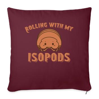 Amateur d’élevage d’isopodes - Housse de coussin décorative 45 x 45 cm - bordeaux - Devant