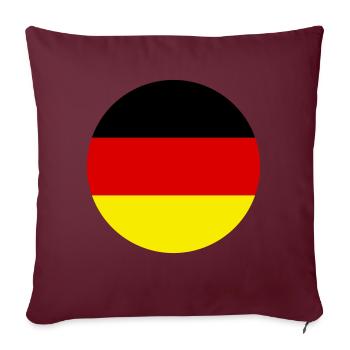 Drapeau Allemagne Allemagne Trois couleurs Vector Rond - Housse de coussin décorative 45 x 45 cm - bordeaux - Devant