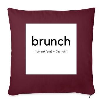 Un brunch pour tous - Housse de coussin décorative 45 x 45 cm - bordeaux - Devant