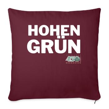 HOHENGRÜN - Sofakissenbezug 45 x 45 cm - Burgunderrot - Vorne