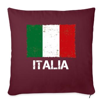 Italie - Housse de coussin décorative 45 x 45 cm - bordeaux - Devant