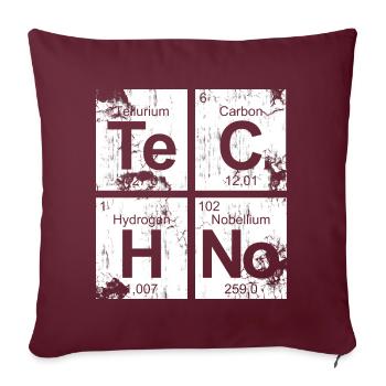 Dirty Techno Chemie - Sofakissenbezug 45 x 45 cm - Burgunderrot - Vorne