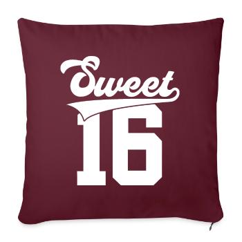 16ÈME ANNIVERSAIRE SWEET 16 SWEET SIXTEEN - Housse de coussin décorative 45 x 45 cm - bordeaux - Devant