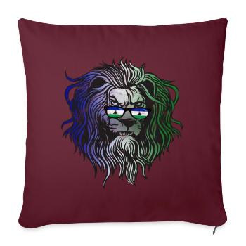 Lesotho - Housse de coussin décorative 45 x 45 cm - bordeaux - Devant