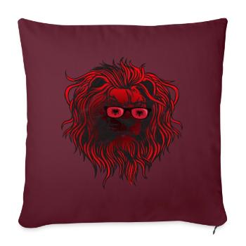 Albanie - Housse de coussin décorative 45 x 45 cm - bordeaux - Devant