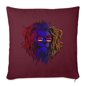 Arménie - Housse de coussin décorative 45 x 45 cm - bordeaux - Devant