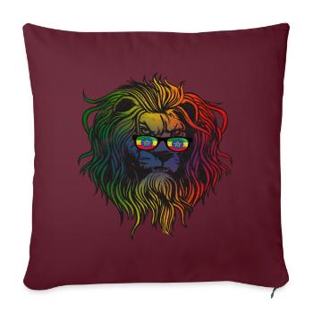 Éthiopie - Housse de coussin décorative 45 x 45 cm - bordeaux - Devant