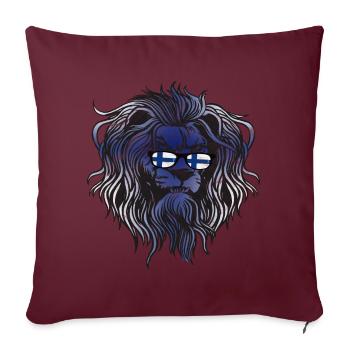 Finlande - Housse de coussin décorative 45 x 45 cm - bordeaux - Devant
