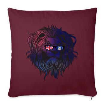 Falkland (Îles) - Housse de coussin décorative 45 x 45 cm - bordeaux - Devant