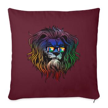 Réunion - Housse de coussin décorative 45 x 45 cm - bordeaux - Devant