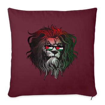 Palestine - Housse de coussin décorative 45 x 45 cm - bordeaux - Devant