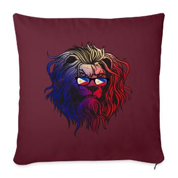 Philippines - Housse de coussin décorative 45 x 45 cm - bordeaux - Devant