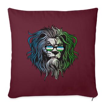 Ouzbékistan - Housse de coussin décorative 45 x 45 cm - bordeaux - Devant