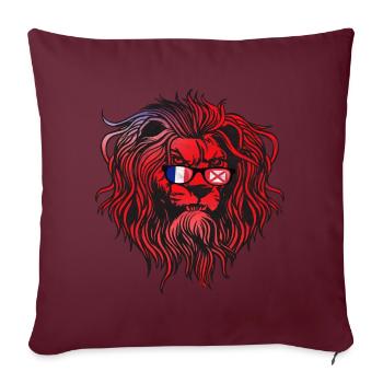 Wallis und Futuna - Sofakissenbezug 45 x 45 cm - Burgunderrot - Vorne