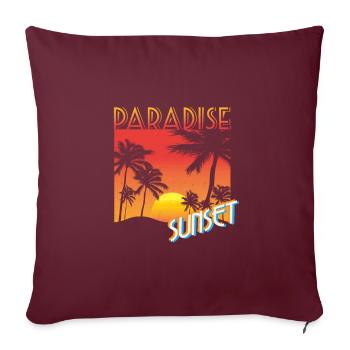 plage - Housse de coussin décorative 45 x 45 cm - bordeaux - Devant