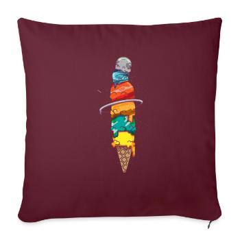 Raumfahrt Eis Waffel Solarsystem Sommer Mars - Sofakissenbezug 45 x 45 cm - Burgunderrot - Vorne
