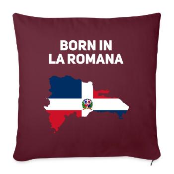 Dominikanische Republik - Sofakissenbezug 45 x 45 cm - Burgunderrot - Vorne