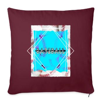 Joueur de baseball USA Sport Vintage Retro - Housse de coussin décorative 45 x 45 cm - bordeaux - Devant