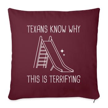 Texas Weather Hot Slide Design pour les fiers Texans - Housse de coussin décorative 45 x 45 cm - bordeaux - Devant