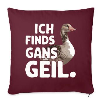 Ferme d’animaux d’oies d’oie - Housse de coussin décorative 45 x 45 cm - bordeaux - Devant