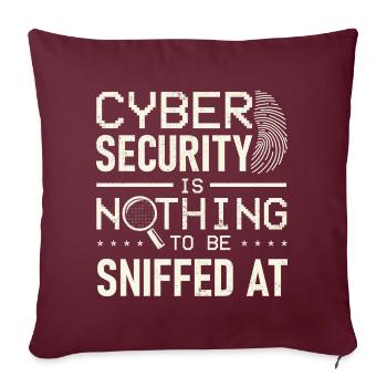 Expert professionnel en cybersécurité Rien à être - Housse de coussin décorative 45 x 45 cm - bordeaux - Devant