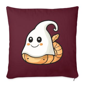 Schnecke Halloween Comic Geist - Sofakissenbezug 45 x 45 cm - Burgunderrot - Vorne
