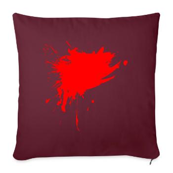 Fleck Farbe Gespritzt rot Design Schmutz schmutzig - Sofakissenbezug 45 x 45 cm - Burgunderrot - Vorne