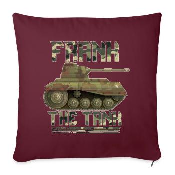 Panzerfahrer Hobby Sport Freizeit Geschenk - Sofakissenbezug 45 x 45 cm - Burgunderrot - Vorne