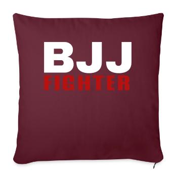 Combattant brésilien de BJJ de Jiu-Jitsu - Housse de coussin décorative 45 x 45 cm - bordeaux - Devant