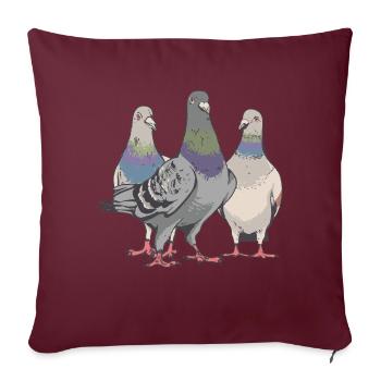 Colombophiles Colombophiles Pigeons voyageurs Oiseaux Élevage de pigeons - Housse de coussin décorative 45 x 45 cm - bordeaux - Devant
