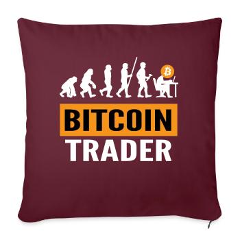 Bitcoin BTC Revolution - Crypto Gift Idea - Sofakissenbezug 45 x 45 cm - Burgunderrot - Vorne