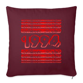 Jahreszahl in Rot für 1994 - Sofakissenbezug 45 x 45 cm - Burgunderrot - Vorne