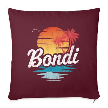 Bondi - Housse de coussin décorative 45 x 45 cm - bordeaux - Devant
