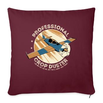 Crop Duster Blagues de pets drôles avec le plus noueux, - Housse de coussin décorative 45 x 45 cm - bordeaux - Devant