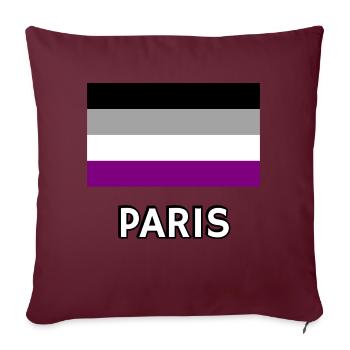 Asexualität Pride Flagge Paris - Sofakissenbezug 45 x 45 cm - Burgunderrot - Vorne