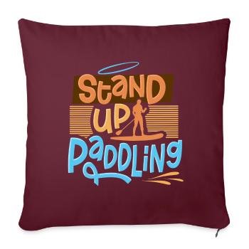 Stand Up Paddling - Sofakissenbezug 45 x 45 cm - Burgunderrot - Vorne