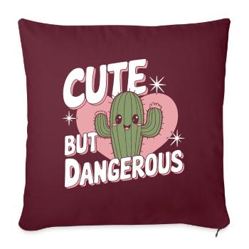Cactus Cactus Plante du désert - Housse de coussin décorative 45 x 45 cm - bordeaux - Devant