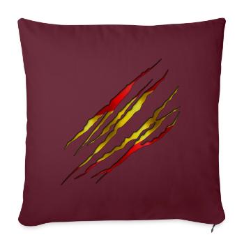 Espagne 001 tailladé formes rondes - Housse de coussin décorative 45 x 45 cm - bordeaux - Devant