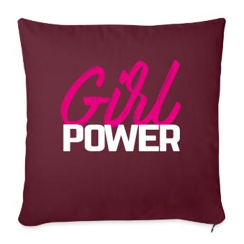 Girl Power - Sofakissenbezug 45 x 45 cm - Burgunderrot - Vorne