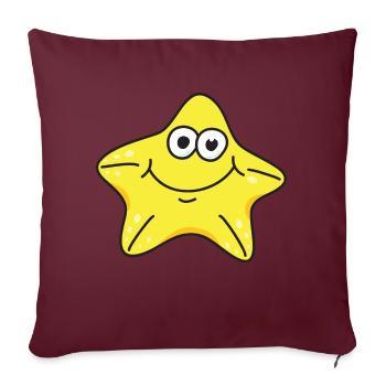 étoile de mer - Housse de coussin décorative 45 x 45 cm - bordeaux - Devant