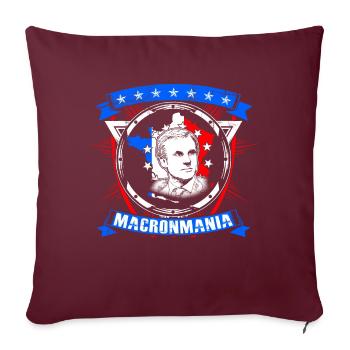 La France Emmanuel Macron Idée cadeau - Housse de coussin décorative 45 x 45 cm - bordeaux - Devant