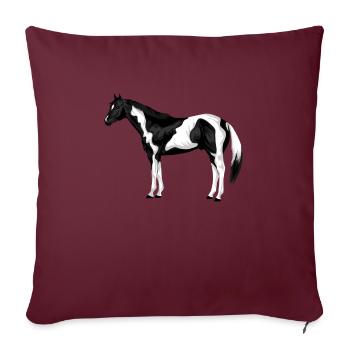 American Paint Horse - Housse de coussin décorative 45 x 45 cm - bordeaux - Devant