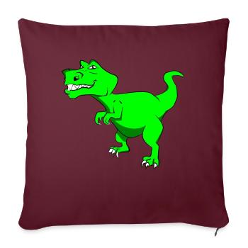 Dino pour les enfants - Housse de coussin décorative 45 x 45 cm - bordeaux - Devant