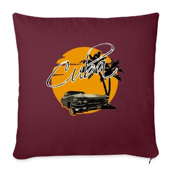 cadillac cuba - Housse de coussin décorative 45 x 45 cm - bordeaux - Devant