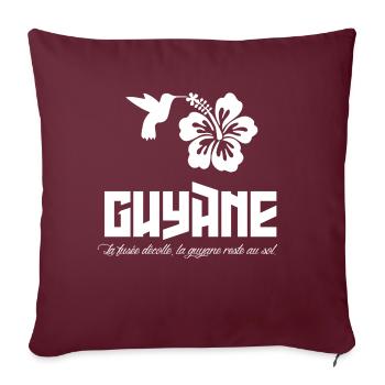 France région Guyane proverbe la fusée décolle B - Housse de coussin décorative 45 x 45 cm - bordeaux - Devant