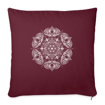Mandala - Housse de coussin décorative 45 x 45 cm - bordeaux - Devant