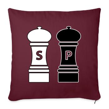 Kochen Geschenkidee Salz und Pfeffer Streuer - Sofakissenbezug 45 x 45 cm - Burgunderrot - Vorne