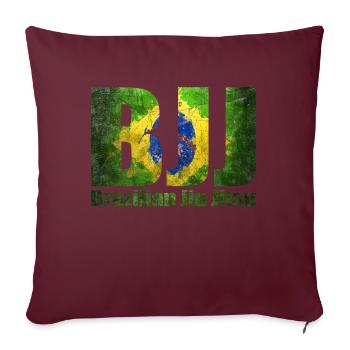 BJJ Jiu Jitsu Brésilien Art Martial MMA Combat - Housse de coussin décorative 45 x 45 cm - bordeaux - Devant