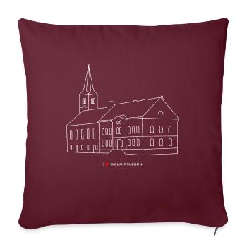 Aigle noir Dark HG - Housse de coussin décorative 45 x 45 cm - bordeaux - Devant